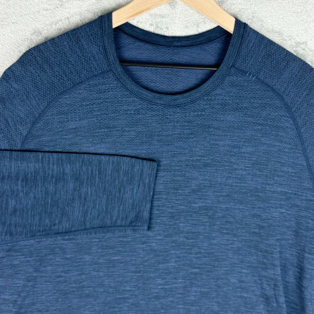 Lululemon Shirt Mens‎ XL Metal Vent Tech Long Sleeve Mineral Blue True Navy